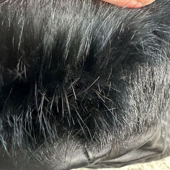 Regence Scrunch Pull On Black Leather Boots Rabbit Fur Trim Fleece Lined Size 9 - Picture 7 of 7